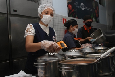 Cozinha industrial alimentação